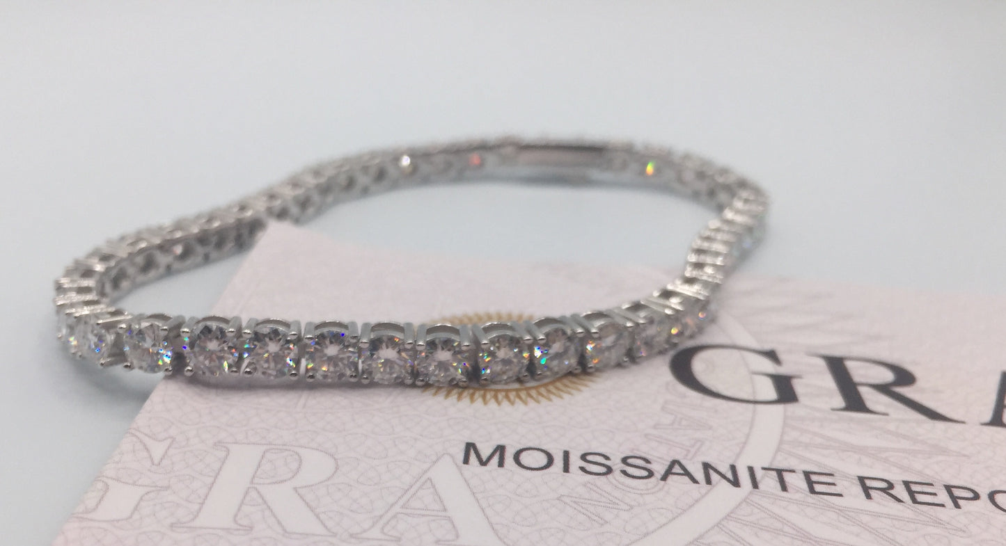 4mm Moissanite Tennis Bracelet *Click-Lock*