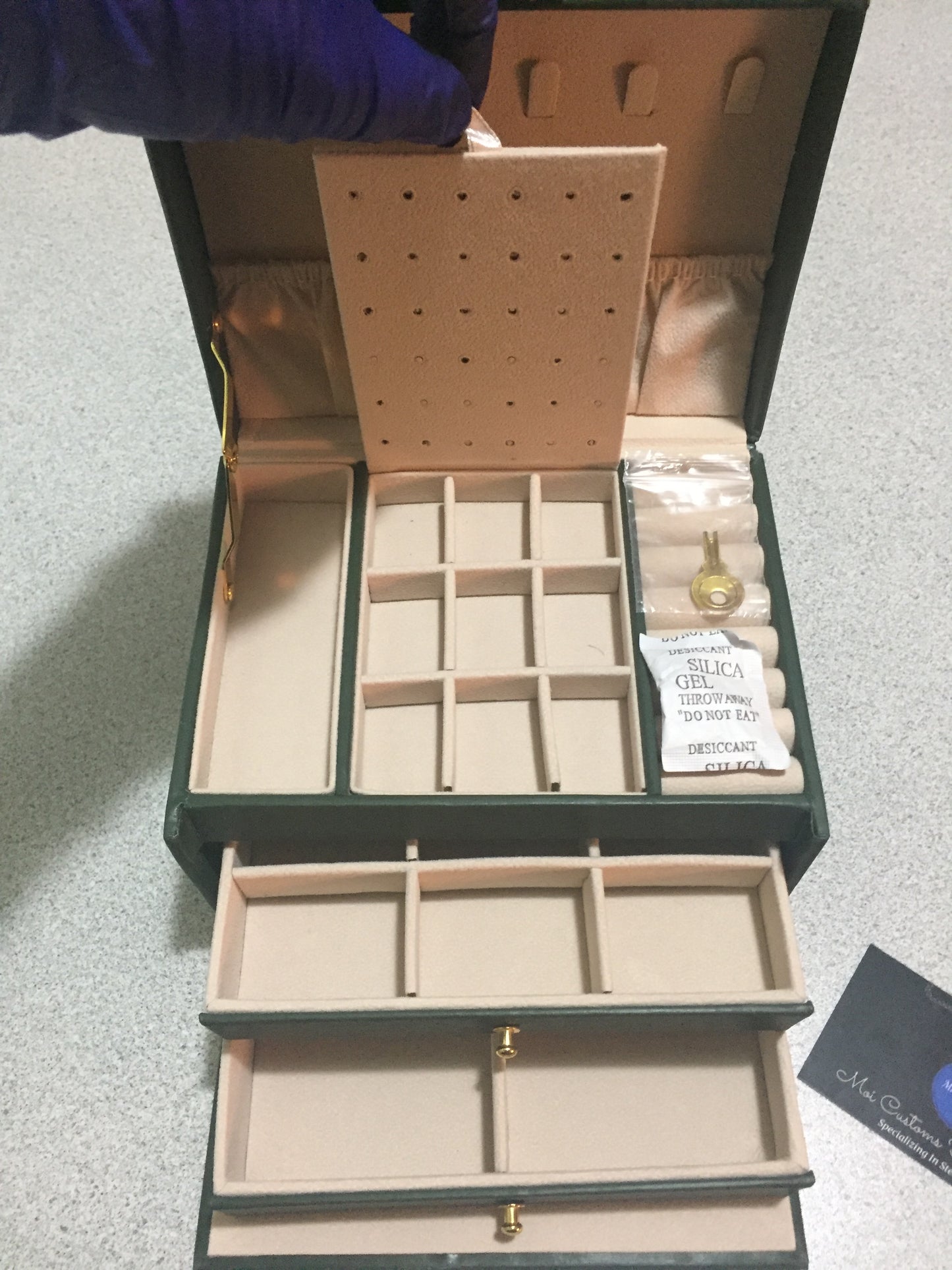 3-Layer Travel Jewelry Case with Lock