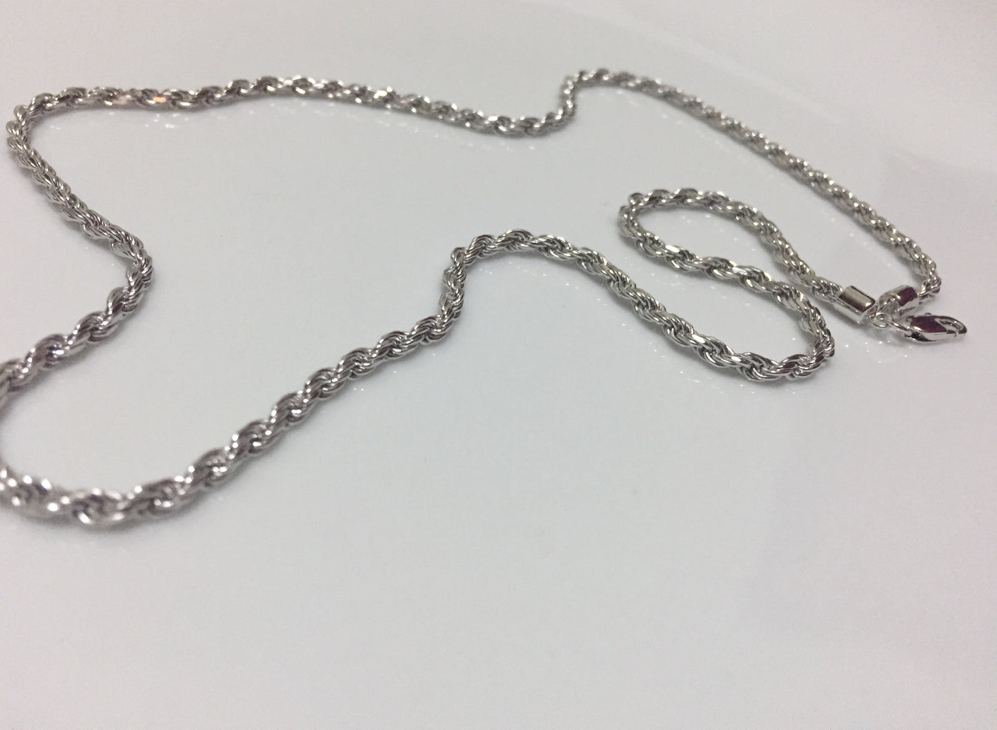 2.5mm Rope Chain (Rhodium Plated)