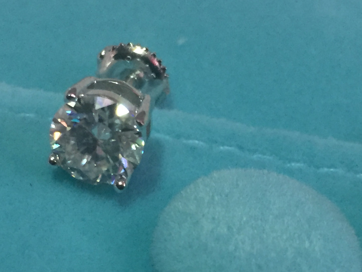 1 Ct. Moissanite Stud Earrings (Screw-back)