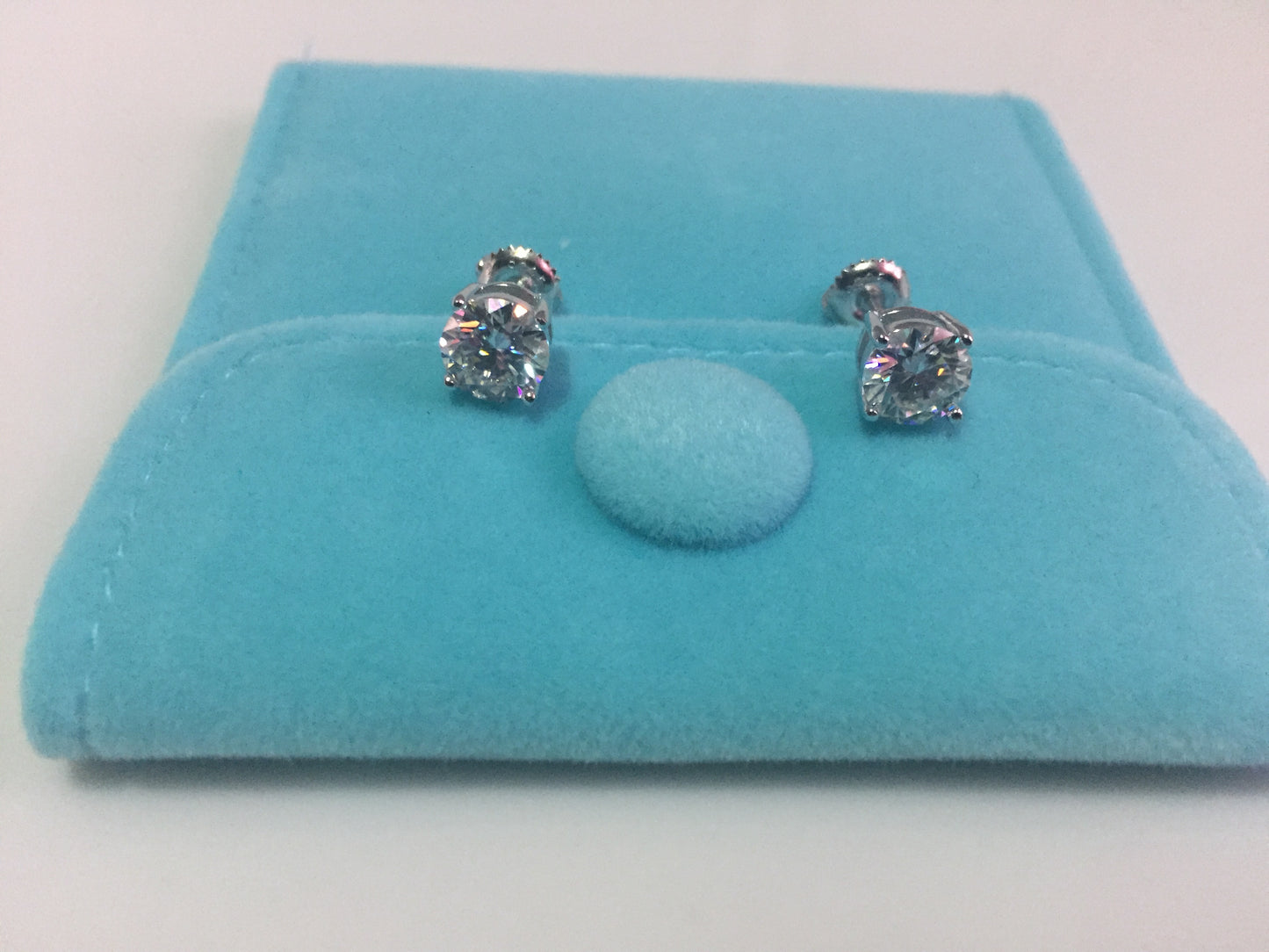 1 Ct. Moissanite Stud Earrings (Screw-back)