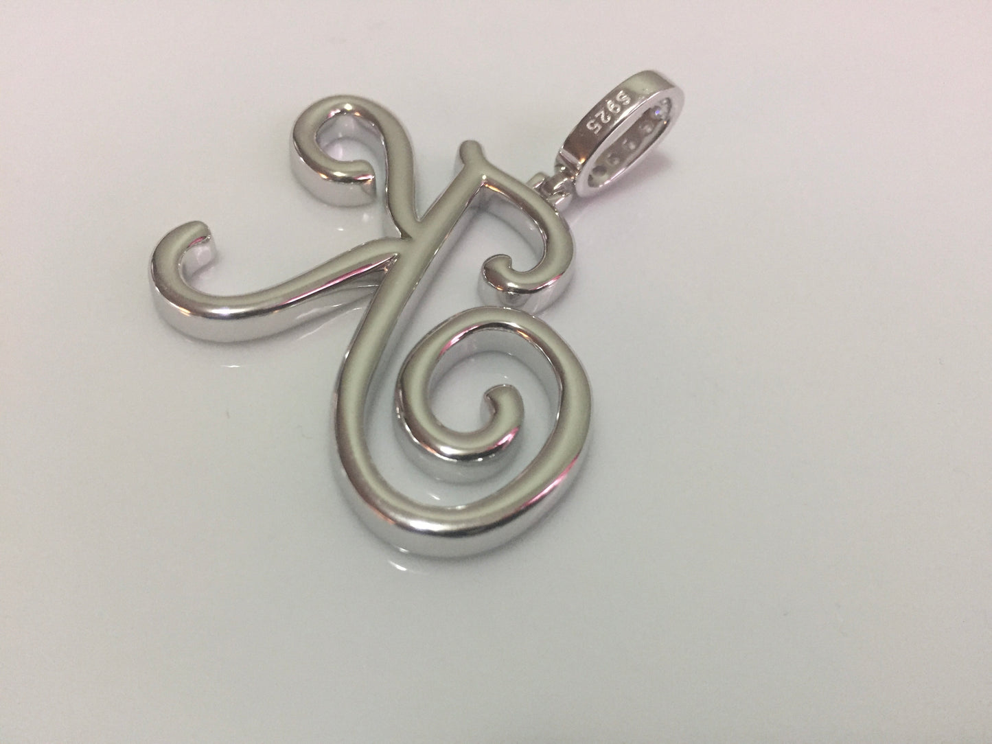 Moissanite Letter Pendant - Cursive