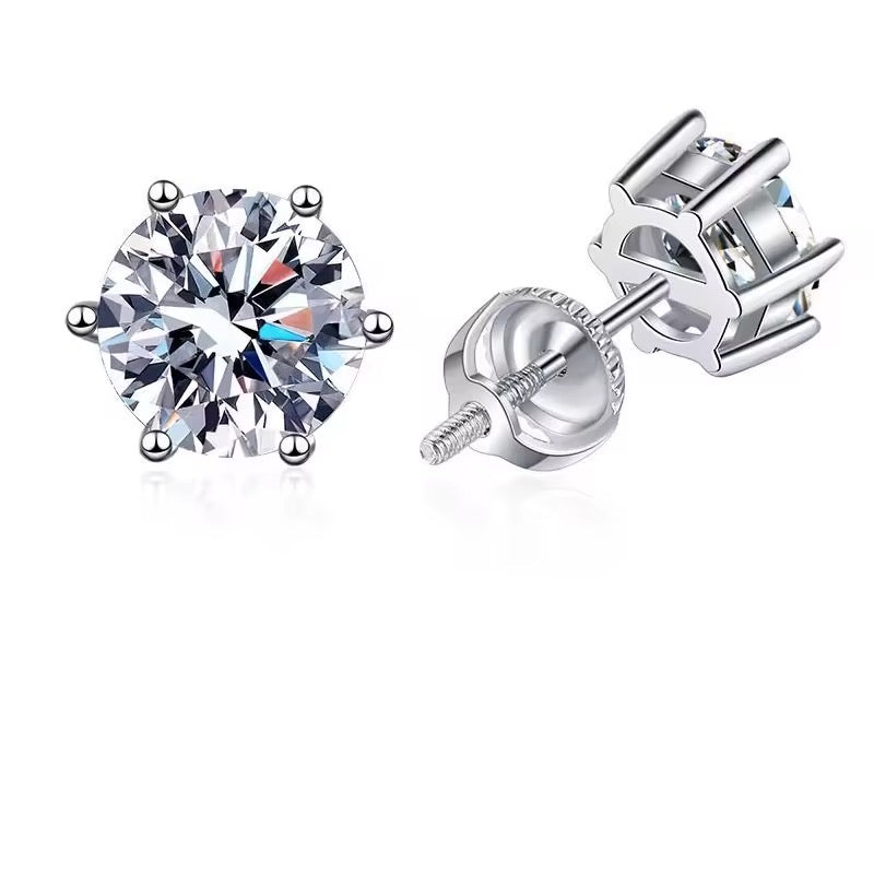 1 Ct. Moissanite Studs (6.5mm)