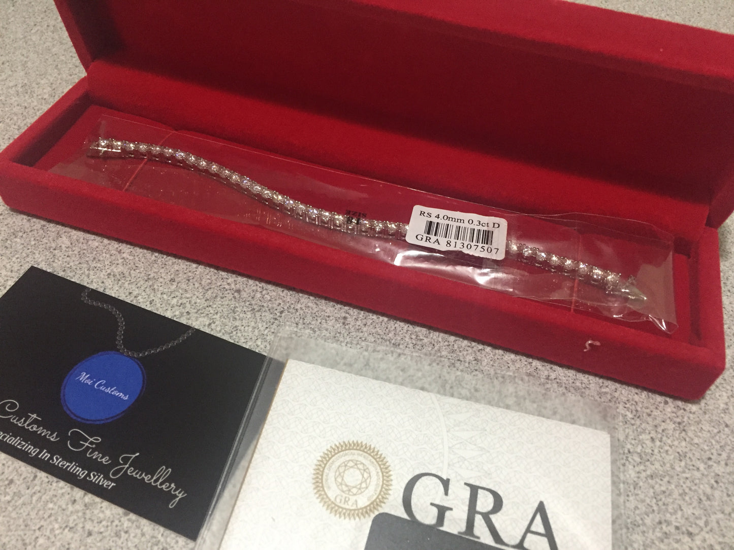 4mm Moissanite Tennis Bracelet