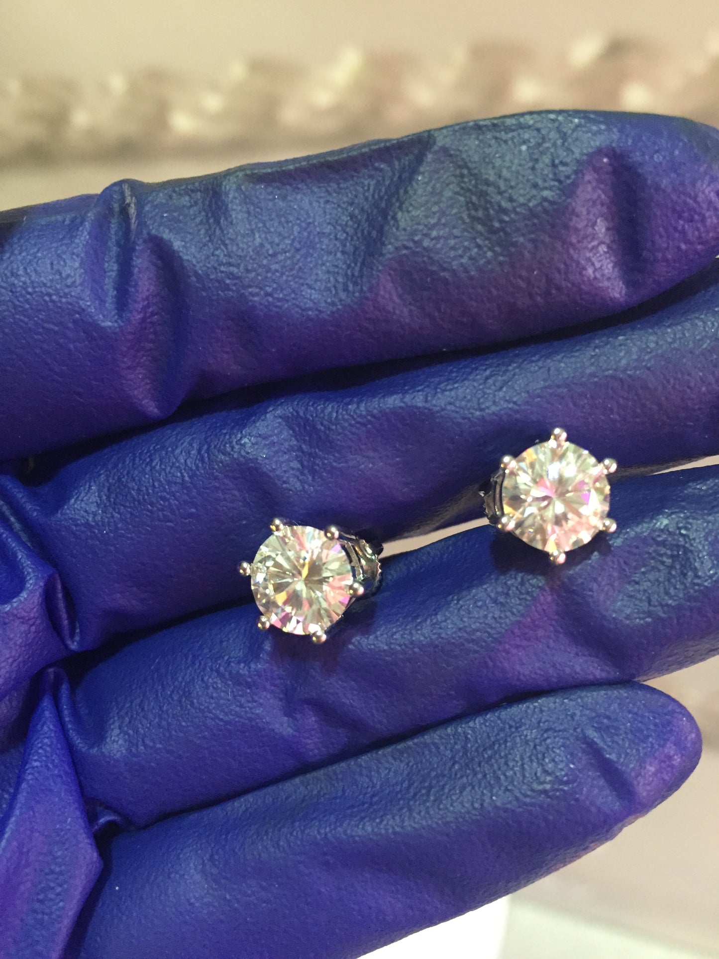 2 Ct. (8mm) Moissanite Stud Earrings
