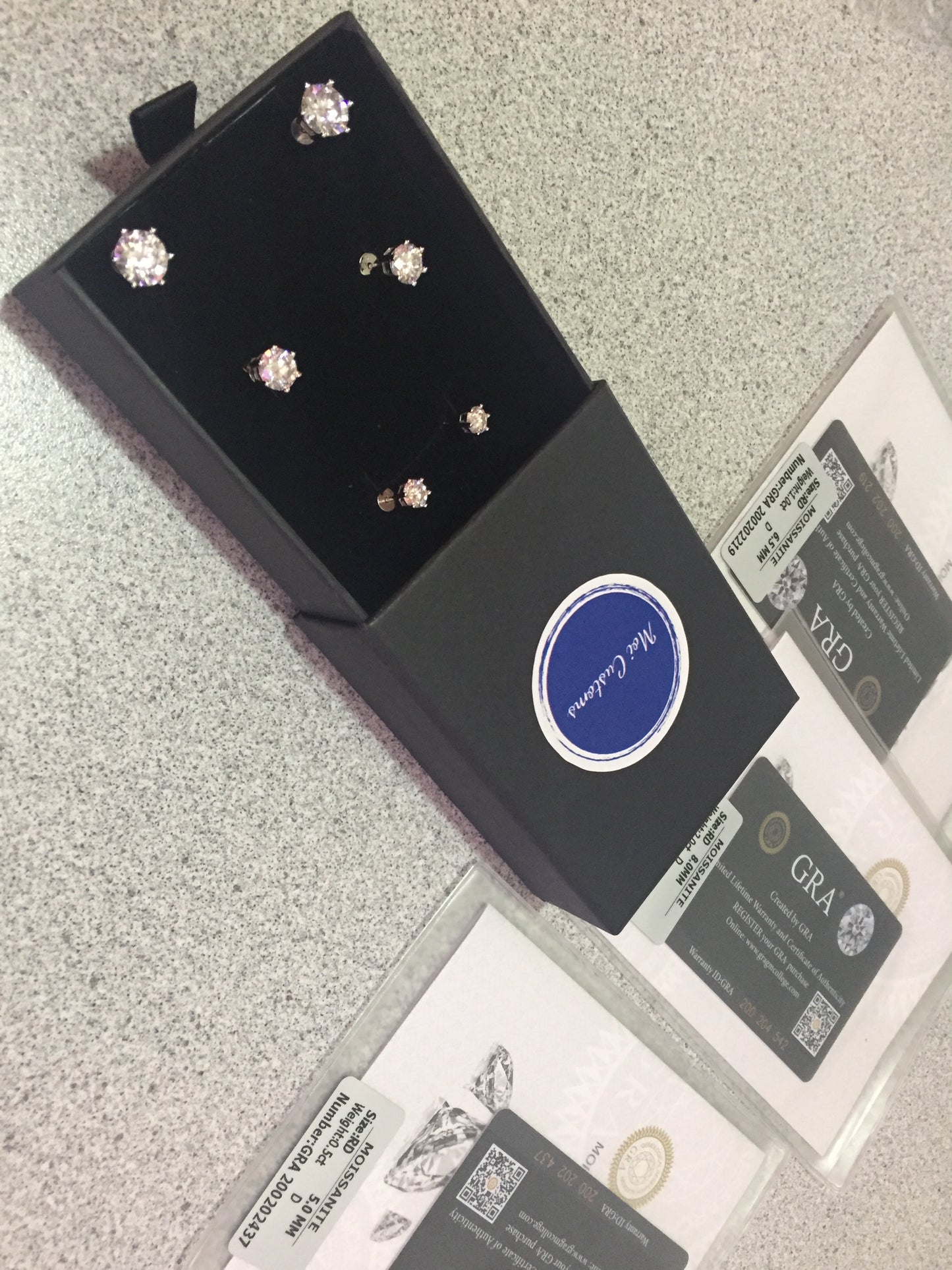 Moissanite Studs: 0.5 - 2 Cts. (Pushback, 6 Prong)