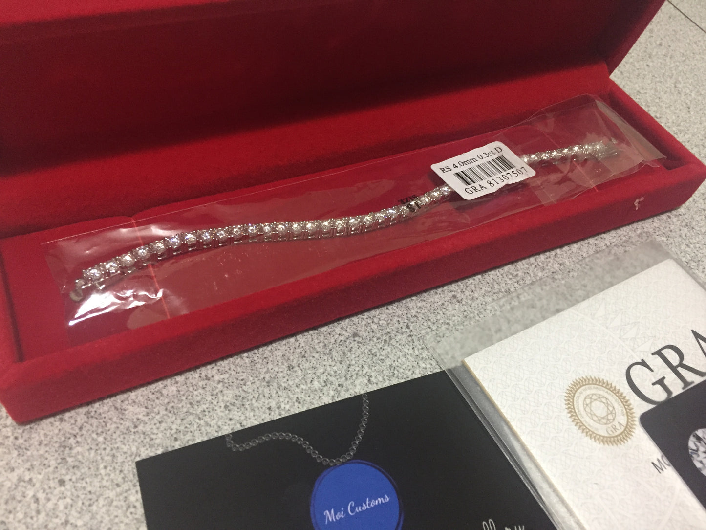 4mm Moissanite Tennis Bracelet