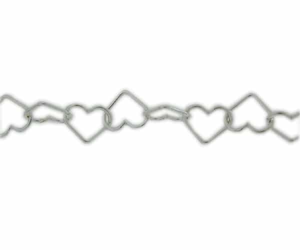 "LOVE FOREVER" Custom Length Heart Link Chain/Bracelet