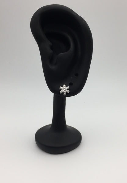 “Icy Snow” Snowflake Moissanite Stud Earrings