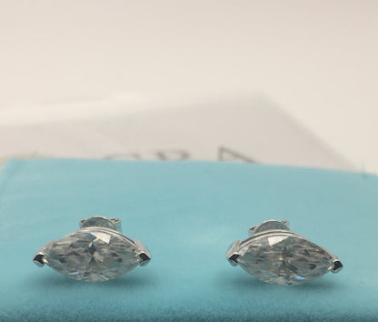 Marquise Cut Moissanite Stud Earrings (2 Carat)