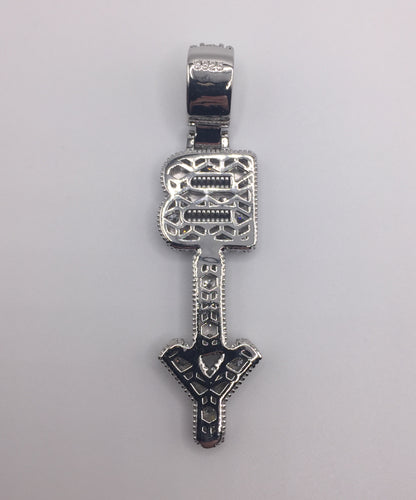 Custom Vertical Moissanite Letter Pendant
