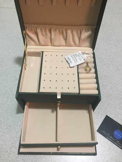 3-Layer Travel Jewelry Case with Lock