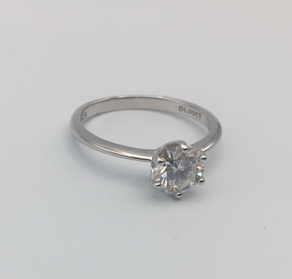 1ct Solitaire Moissanite Ring