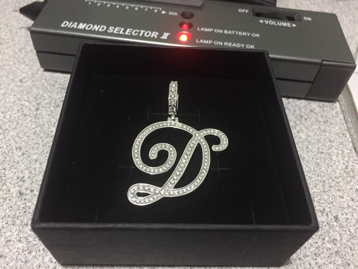Moissanite Letter Pendant - Cursive