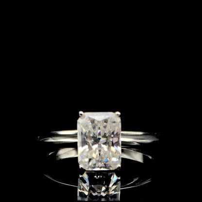 Radiant Cut 2ct Solitaire Moissanite Ring