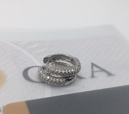 13mm Moissanite Huggie Hoop Earrings