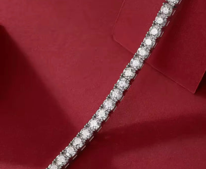 3mm Moissanite Tennis Bracelet: Click-Lock