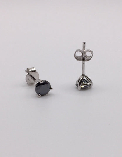 5mm Black Moissanite Stud Earrings (0.5ct)