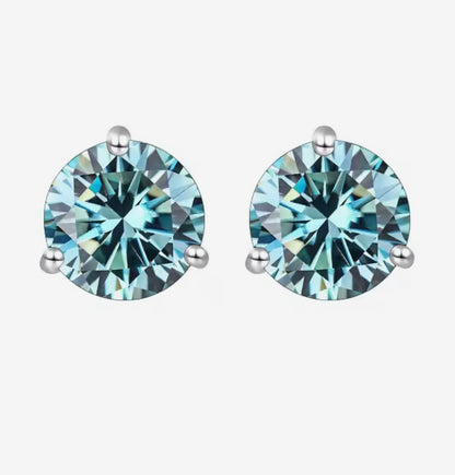 5mm “Icy Blue” Moissanite Stud Earrings (0.5ct)