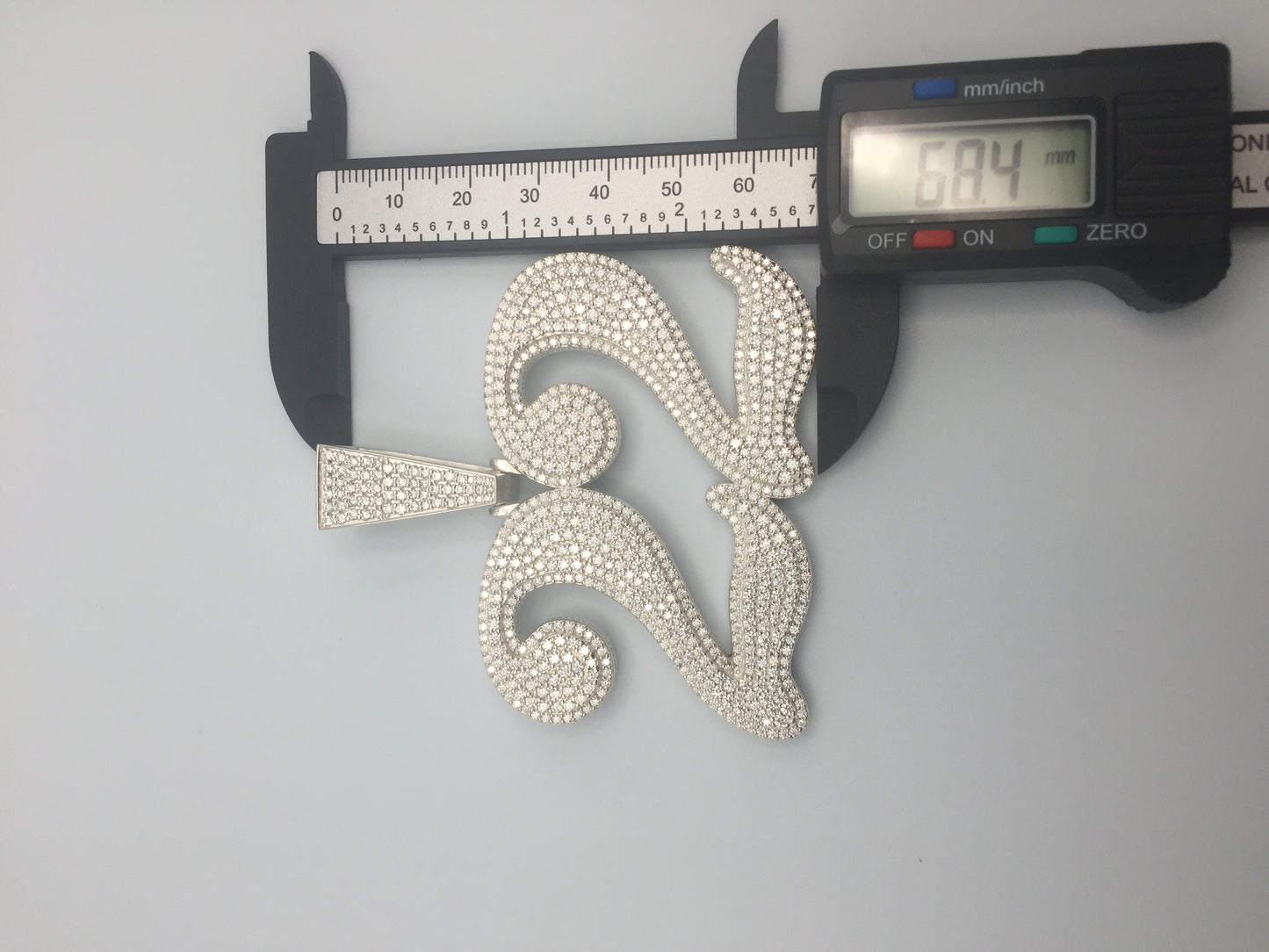 LARGE Custom Moissanite Number Pendant
