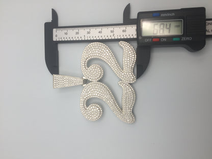 LARGE Custom Moissanite Number Pendant