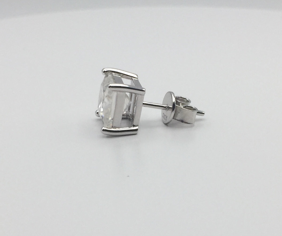 2ct Princess Cut Stud Earring (ONE Single Earring)