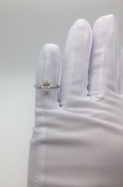 Radiant Cut Solitaire 1ct Moissanite Ring