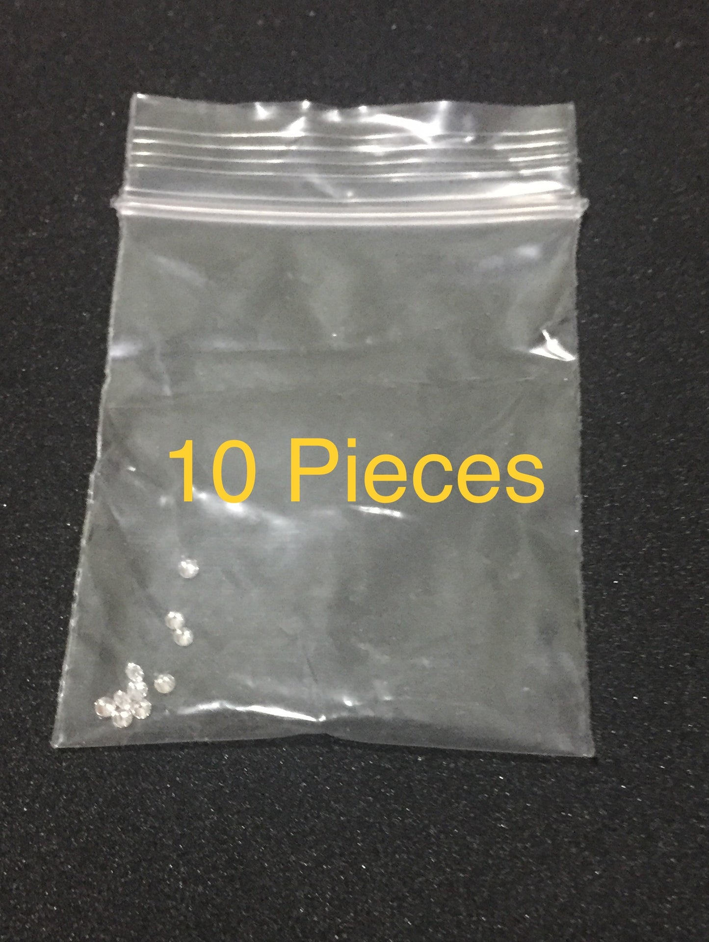 Loose Moissanite Stones (Colourless/White, Round Cut) - 10pcs