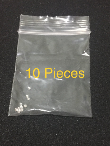 Loose Moissanite Stones (Colourless/White, Round Cut) - 10pcs