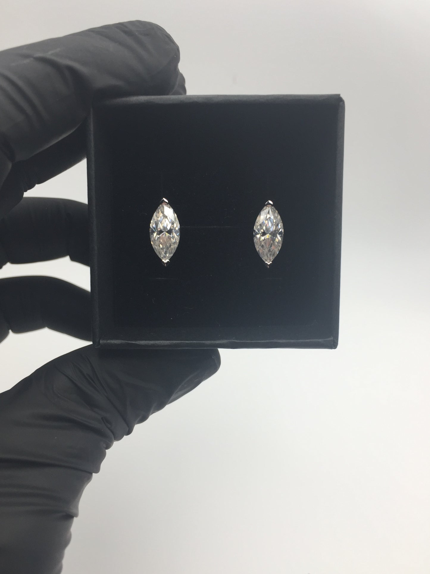 Marquise Cut Moissanite Stud Earrings (2 Carat)