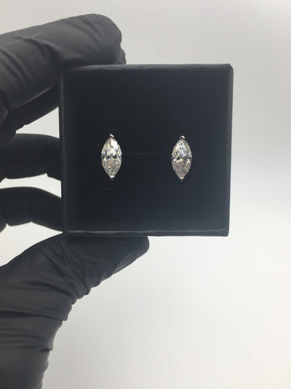 Marquise Cut Moissanite Stud Earrings (2 Carat)