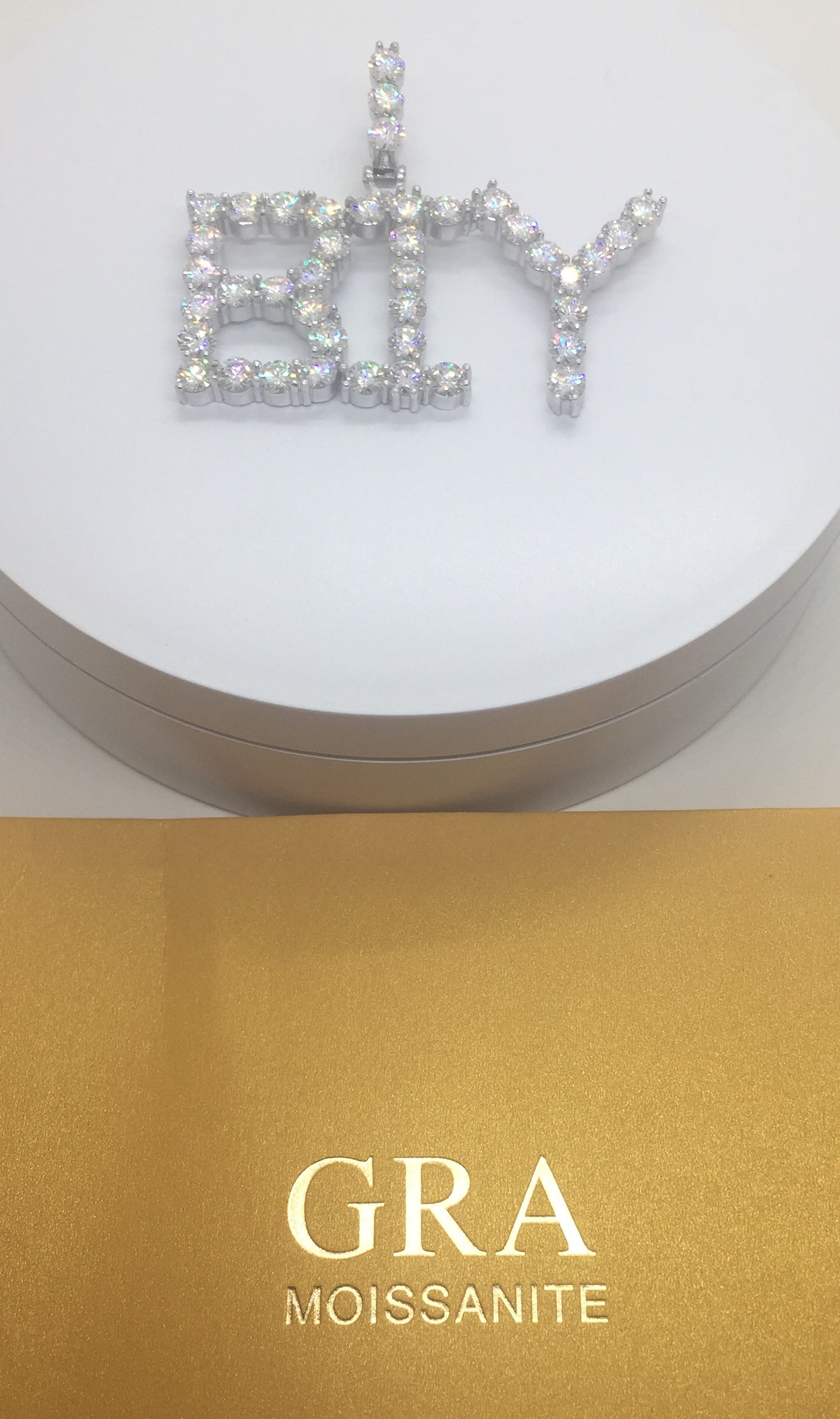 Custom 50 POINTER Moissanite Letter/Name Pendant