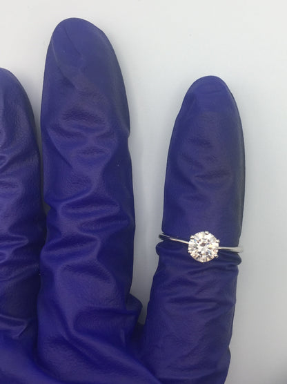 1ct Solitaire Moissanite Ring