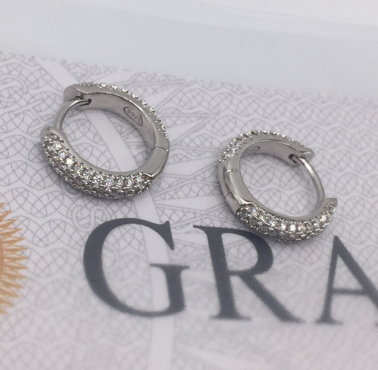 13mm Moissanite Huggie Hoop Earrings