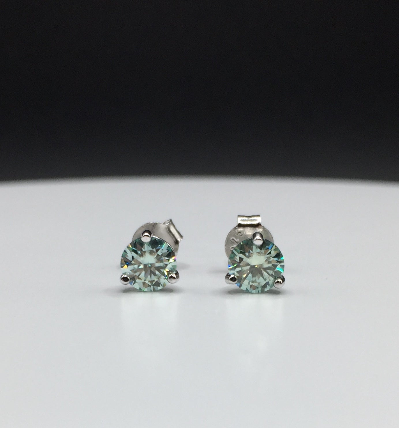 5mm “Icy Blue” Moissanite Stud Earrings (0.5ct)
