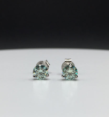5mm “Icy Blue” Moissanite Stud Earrings (0.5ct)