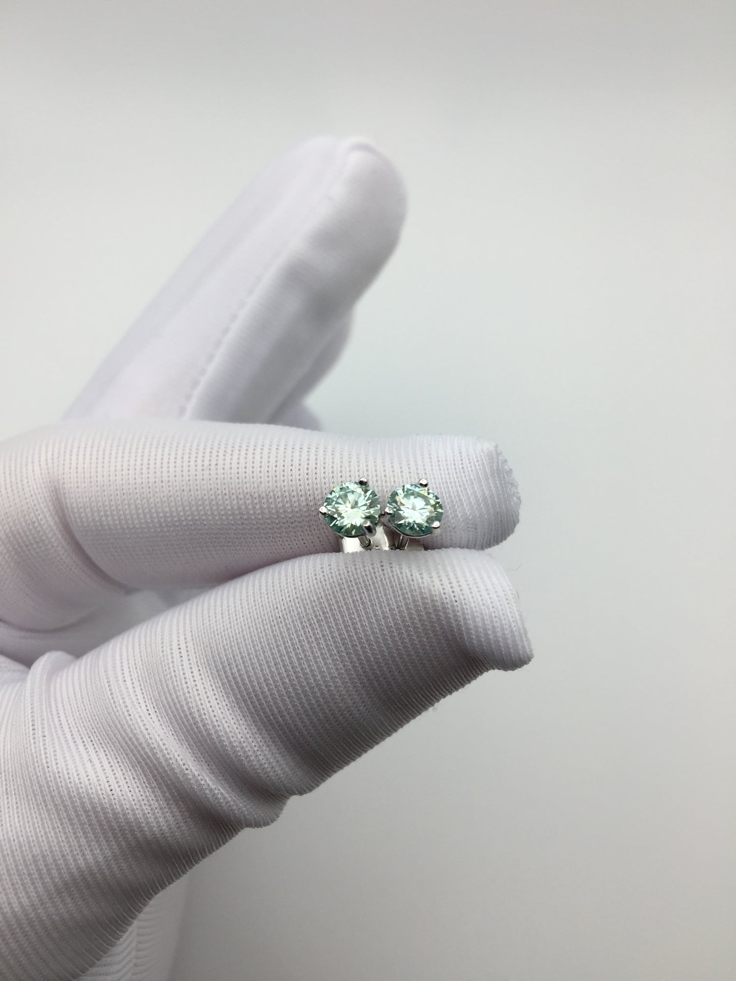 5mm “Icy Blue” Moissanite Stud Earrings (0.5ct)