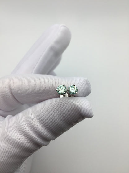 5mm “Icy Blue” Moissanite Stud Earrings (0.5ct)