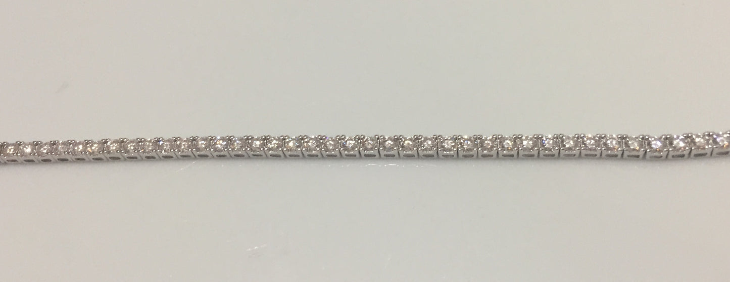 3mm Moissanite Tennis Bracelet: Click-Lock