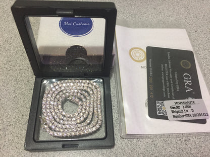 3mm Moissanite Tennis Chain