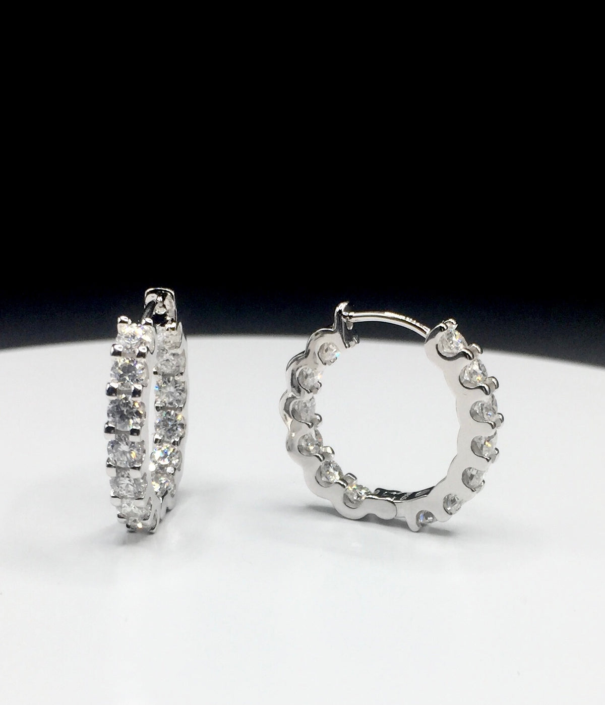 Double Layer Moissanite Hoop Earrings (20mm)