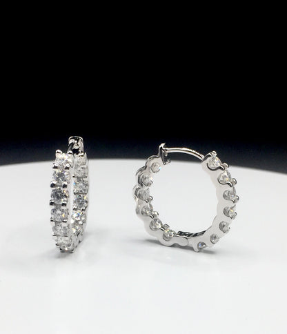 Double Layer Moissanite Hoop Earrings (20mm)