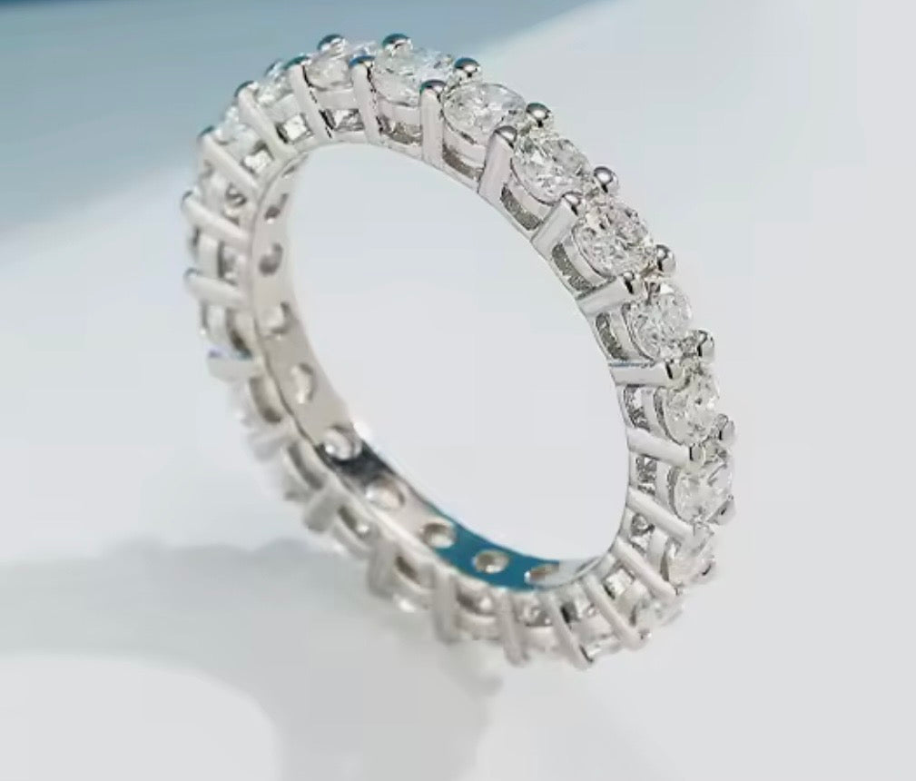 3mm Moissanite Eternity Ring