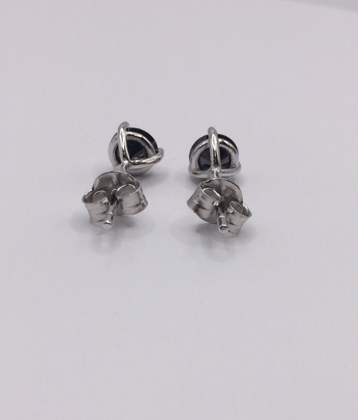 5mm Black Moissanite Stud Earrings (0.5ct)