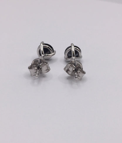 5mm Black Moissanite Stud Earrings (0.5ct)