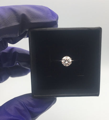 1ct Solitaire Moissanite Ring