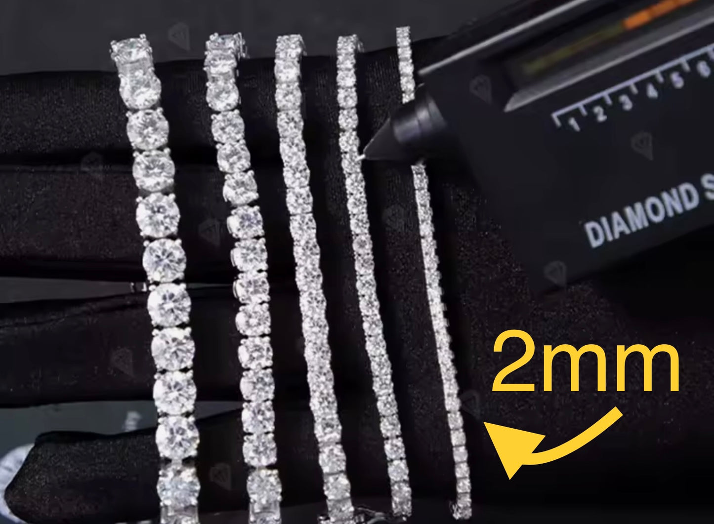 2mm Moissanite Tennis Chain