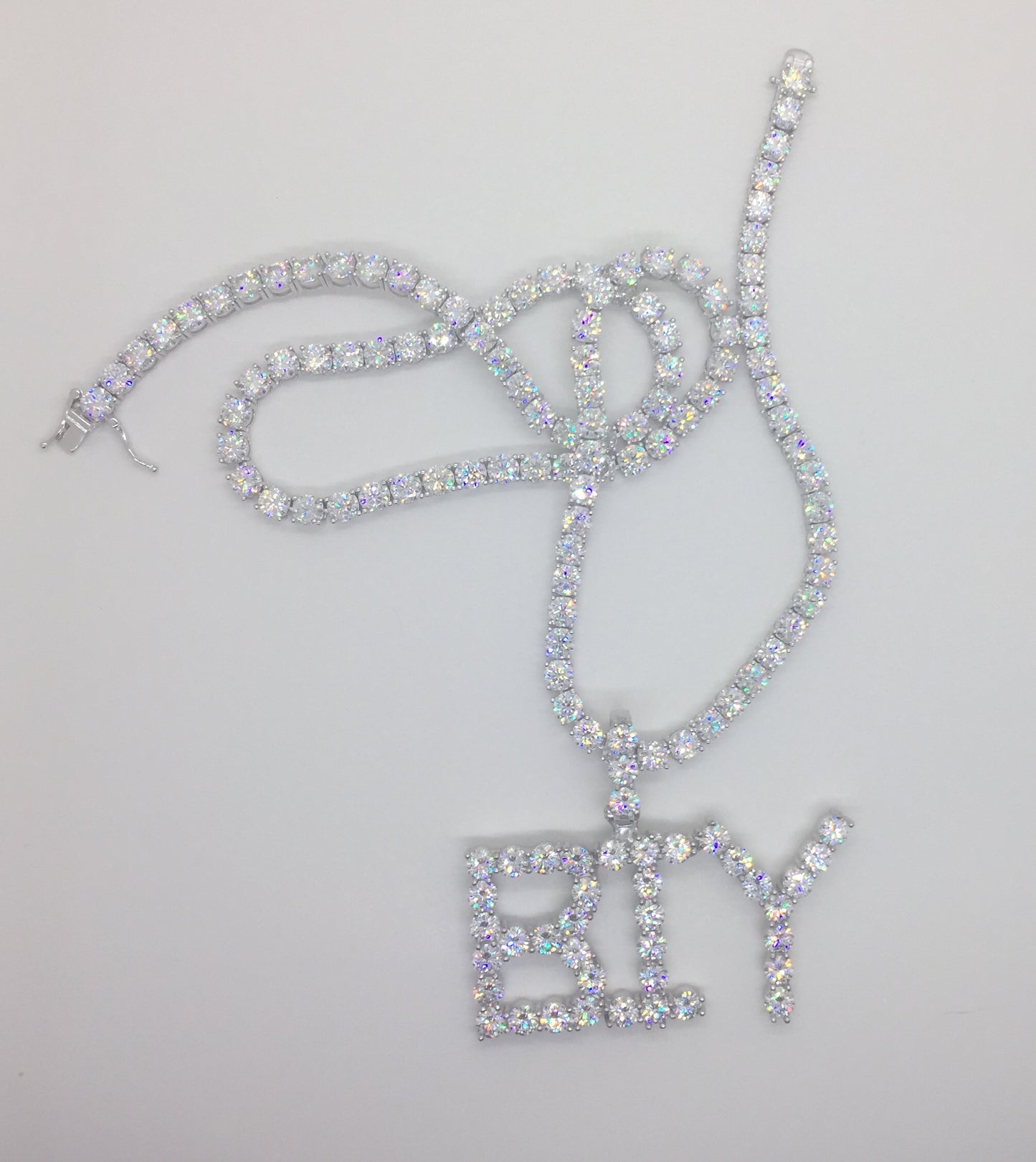 Custom 50 POINTER Moissanite Letter/Name Pendant