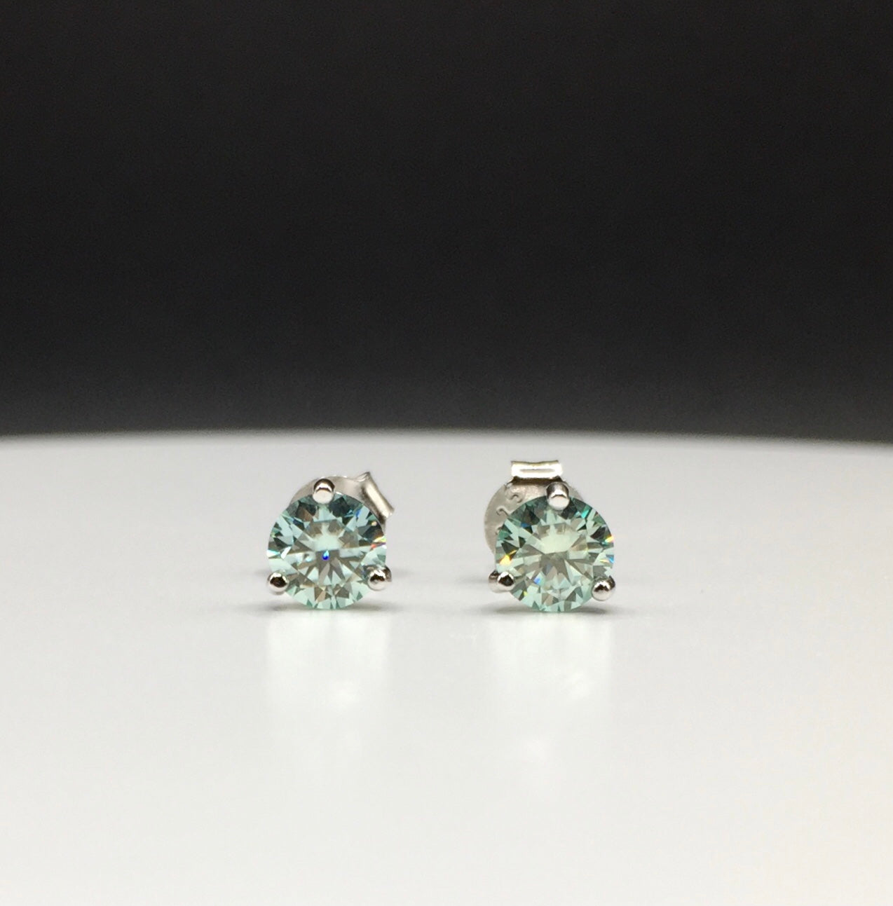 5mm “Icy Blue” Moissanite Stud Earrings (0.5ct)