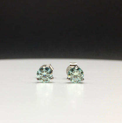 5mm “Icy Blue” Moissanite Stud Earrings (0.5ct)